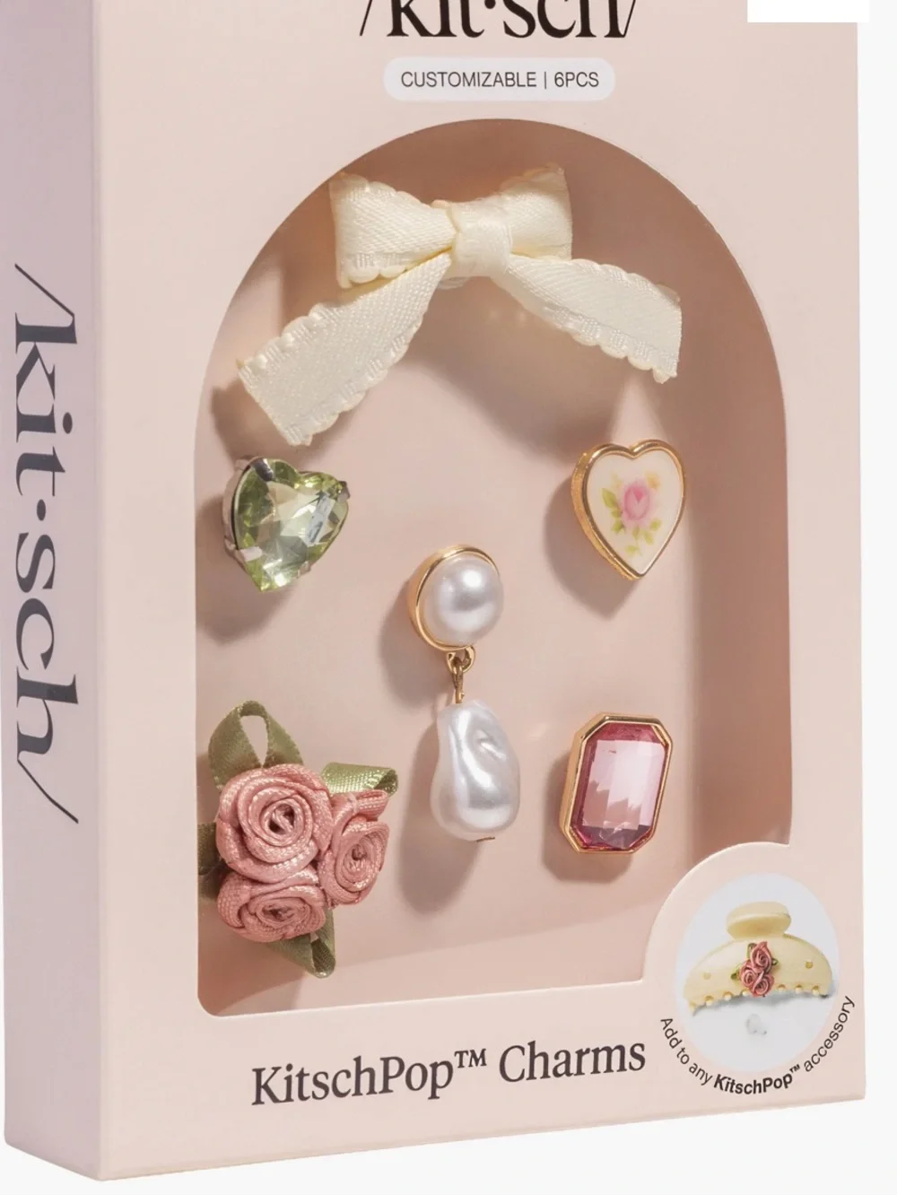 NWT Assorted 6-Pack KitschPop™ Charms Kitsch Color-Pink